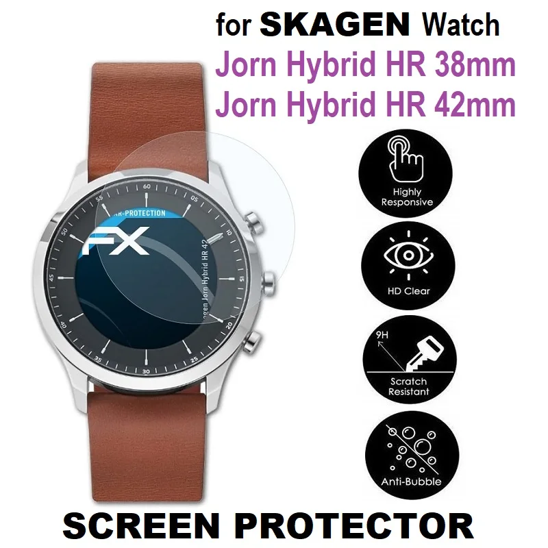 

5 шт. Защитная пленка для экрана Skagen Jorn Hybrid HR 38 мм/42 мм, закаленное стекло для умных часов, устойчивая к царапинам Защитная пленка