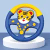 Steering Wheel Toy with Sound and Light Simulated Driving Controller Steering Wheel Car Seat Toy for Toddler Kids 1