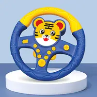 Steering Wheel Toy with Sound and Light Simulated Driving Controller Steering Wheel Car Seat Toy for Toddler Kids 1