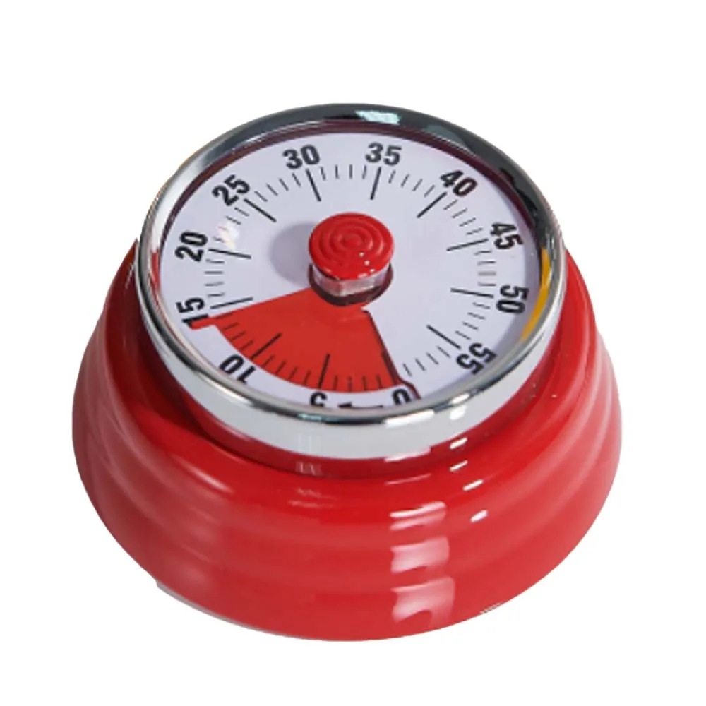 

Kitchen Mechanical Timer Timing Magnetic Manager Battery-free Cooking Exercise Metal Stainless Tool For Students Baking Reminder