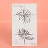 Compass and Mountains Waterproof Temporary Tattoo, Long-Lasting, Realistic Fake Tattoo for Men and Women 5