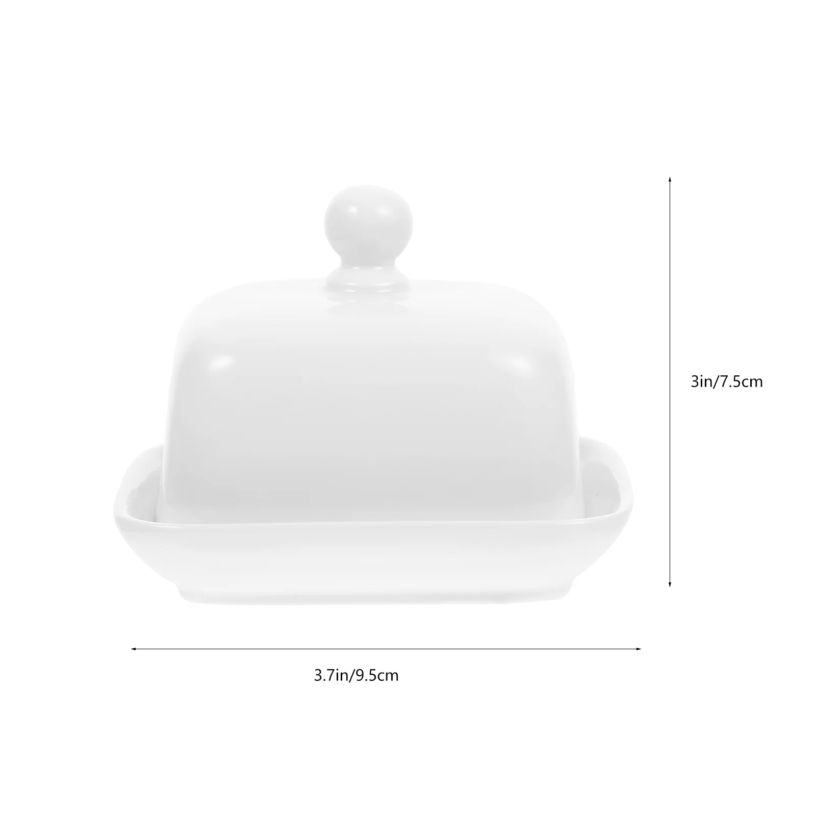 French Butter Dish Ceramic Box Cracker Tray Storage Container Kitchen Supply