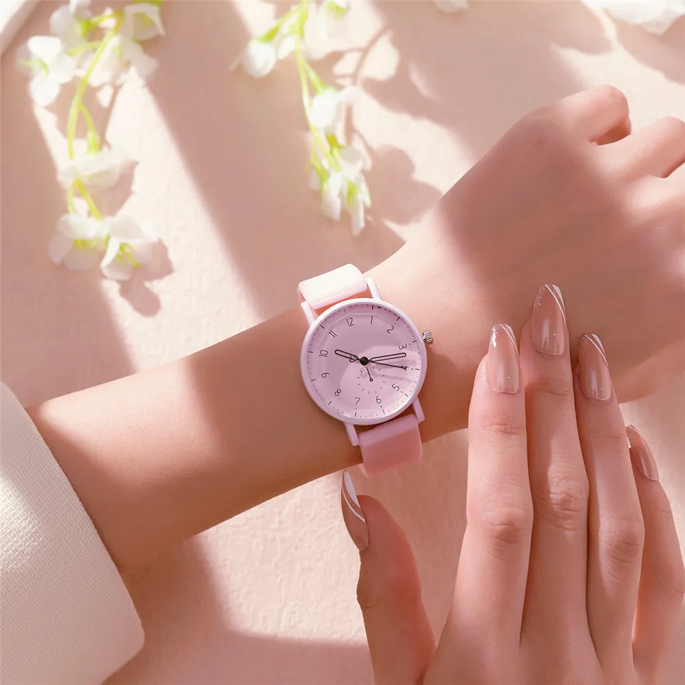 Pink Digital Simple Women Dresses Brand Watches Fashion 2023 New Casual Silicone Strap Ladies Quartz Watche Gift Clock 3