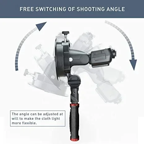 Godox S2 Flash Holder Bracket S-type Bowens Mount Lamp Holder Handheld for Godox Flash Light Snoot Softbox Beauty Dish Honeycomb