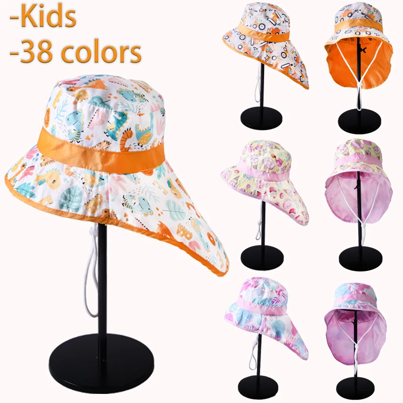 

Korean Children's Cartoon Pattern Cute Fisherman Hat Summer Autumn Boy Girl Baby Sunshade Animal Basin Hat Panama Kids Bonnet