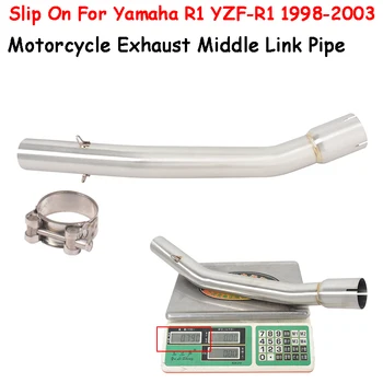 Slip-on For Yamaha R1 YZF-R1 1998 - 2003 Motorcycle Exhaust Muffler Middle Pipe Link Escape Motocross Modified Stainless Steel