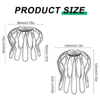 ตะแกรงกันใบไม้สำหรับรางระบายน้ำในสวน 2 ชิ้น ขนาด 75-85 มม. และ 90-100 มม. ทำจากโลหะ 5