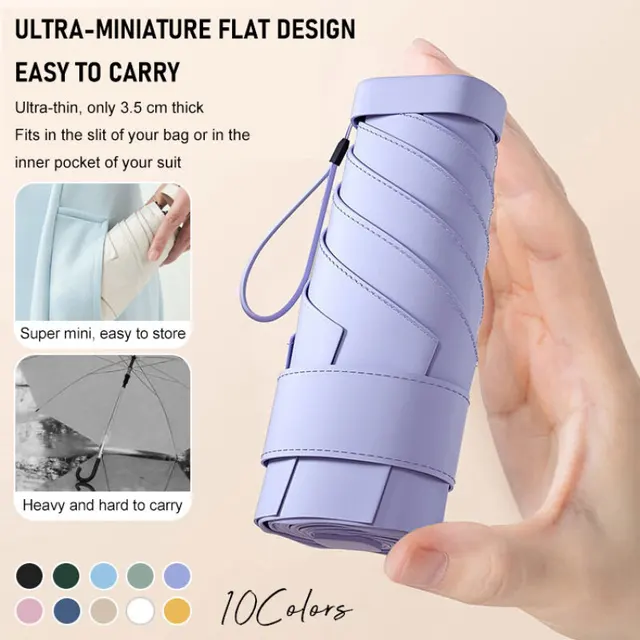 Mini Táskakártya 6-Szoros Esernyő