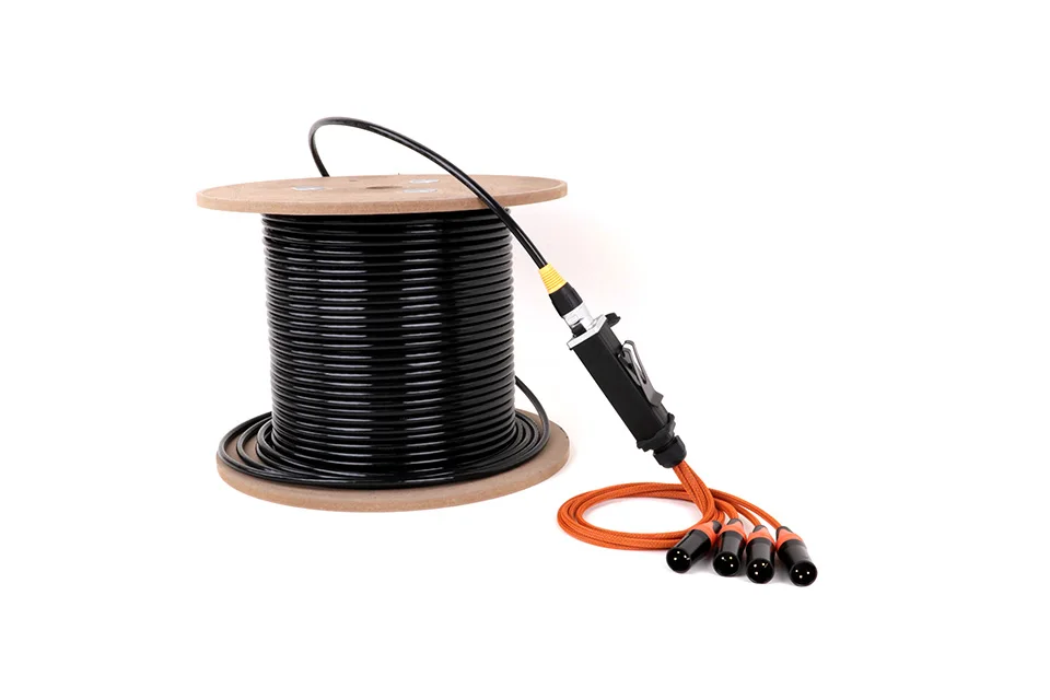 4 canais, 3 pinos, xlr, conector macho