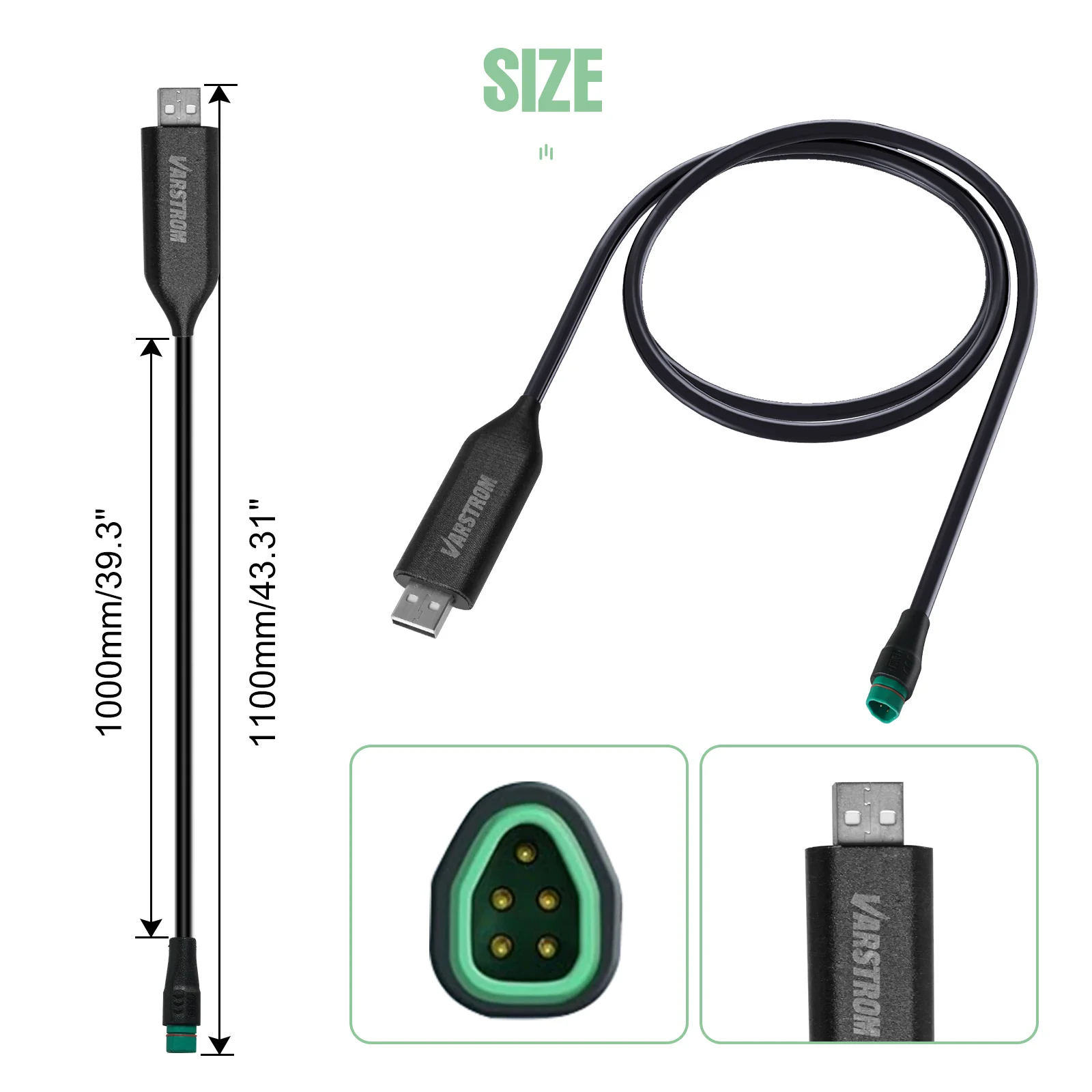 Ebike USB-Programmierkabel für Bafang CAN Protocol Mid Drive Kit: BBS03 HD BBS01 BBS02 Mid Drive Motor 100CM