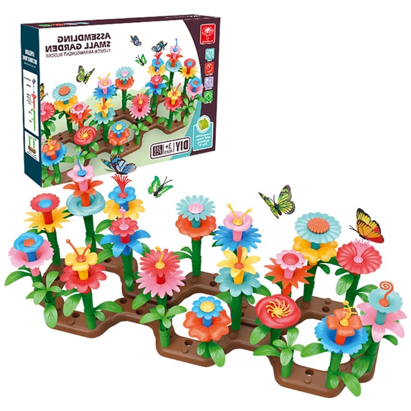 100pcs Jouets de Construction de Jardin de Fleurs,Jouet Fille 3 4 5 Ans,Bricolage  Ensembles de Bouquets pour Filles Cadeaux pour Enfants : : Jeux et  Jouets