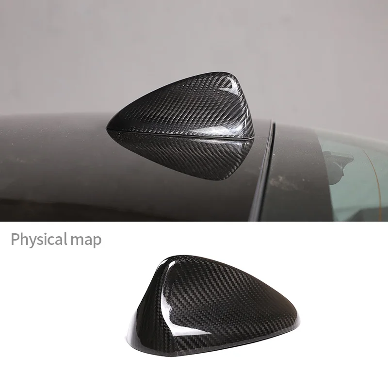 

For Alfa Romeo Giulia CarRoof Signal Shark Fin External Styling Antenna Cover Decorative Paste Real Carbon Fiber Car Accessories
