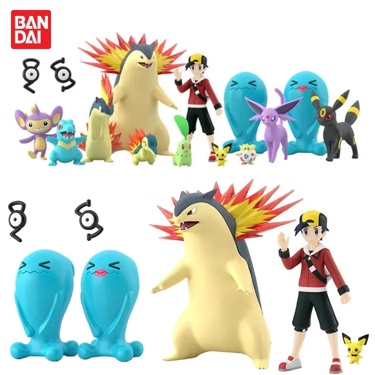

Оригинальный Bandai Pokemon Scale World Jotoh District Lyra & Bayleef & Natu & Smoochum в наличии Коллекция аниме Action
