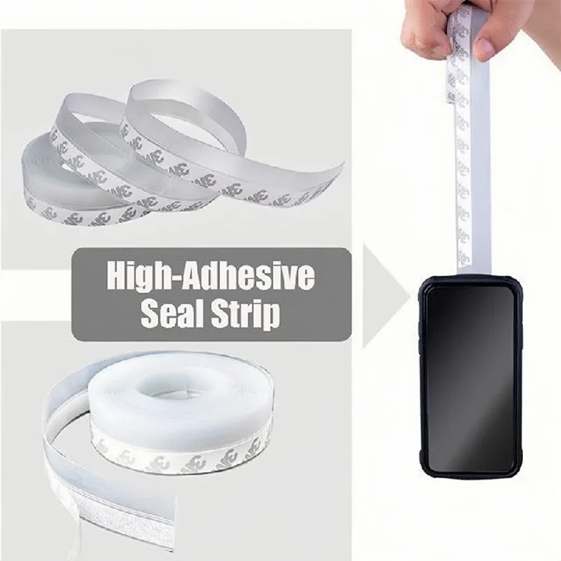 Seal Strip Bottom Self Adhesive Weather Strip Silicone Soundproofing Window Seal Anti Draft Dust Insect Door