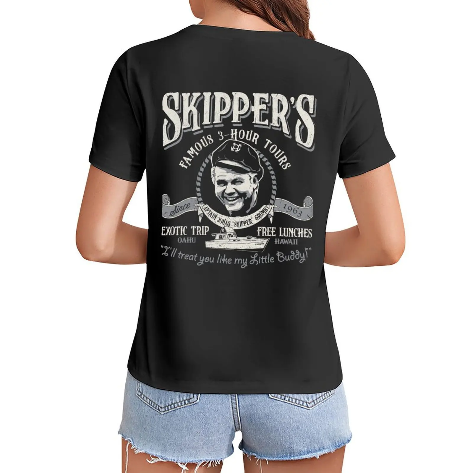 

Skipper's Famous 3 Hour Boat Tours T-Shirt cute tops kawaii clothes animal prinfor sports fans t-shirt dress for Women sexy