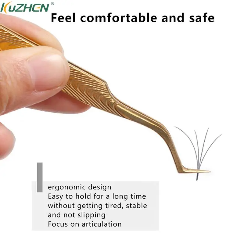 

Изысканный супержесткий Пинцет из нержавеющей стали, прецизионный Антистатический пинцет, инструмент для макияжа ресниц