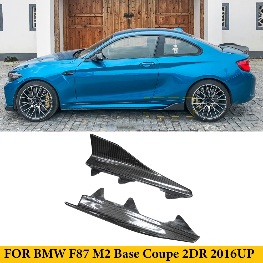 

For BMW F87 M2 Coupe 2 Doors 2016-2020 Carbon Fiber Side Skirt Extension Lip Apron Flaps Auto Tuning