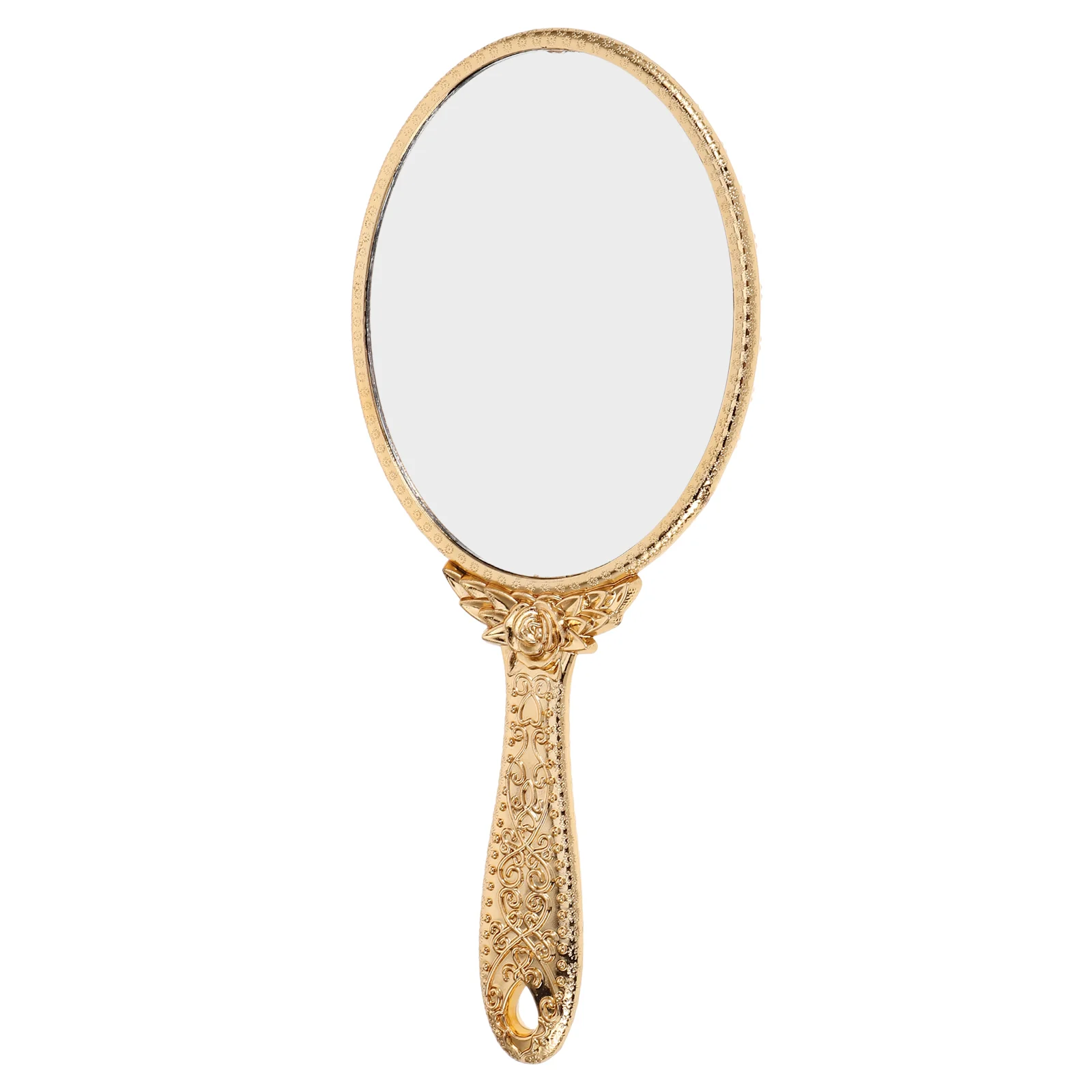 Vintage Style Handheld Retro Handle Mirror Makeup Personal Mirrors Pocket Folding Vanity