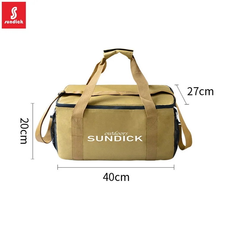 SUNDICK Outdoor Picnic Bag Handheld Waterproof Leakproof Bag Camping BBQ Travel Lunch Large Storage Beach Office