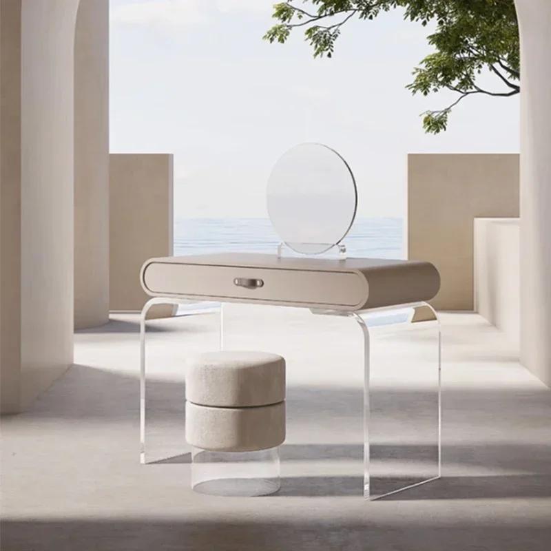 

Акриловый итальянский туалетный столик Mingxi для спальни в современной маленькой квартире, онлайн-знаменитости, современный макияжный стол ins