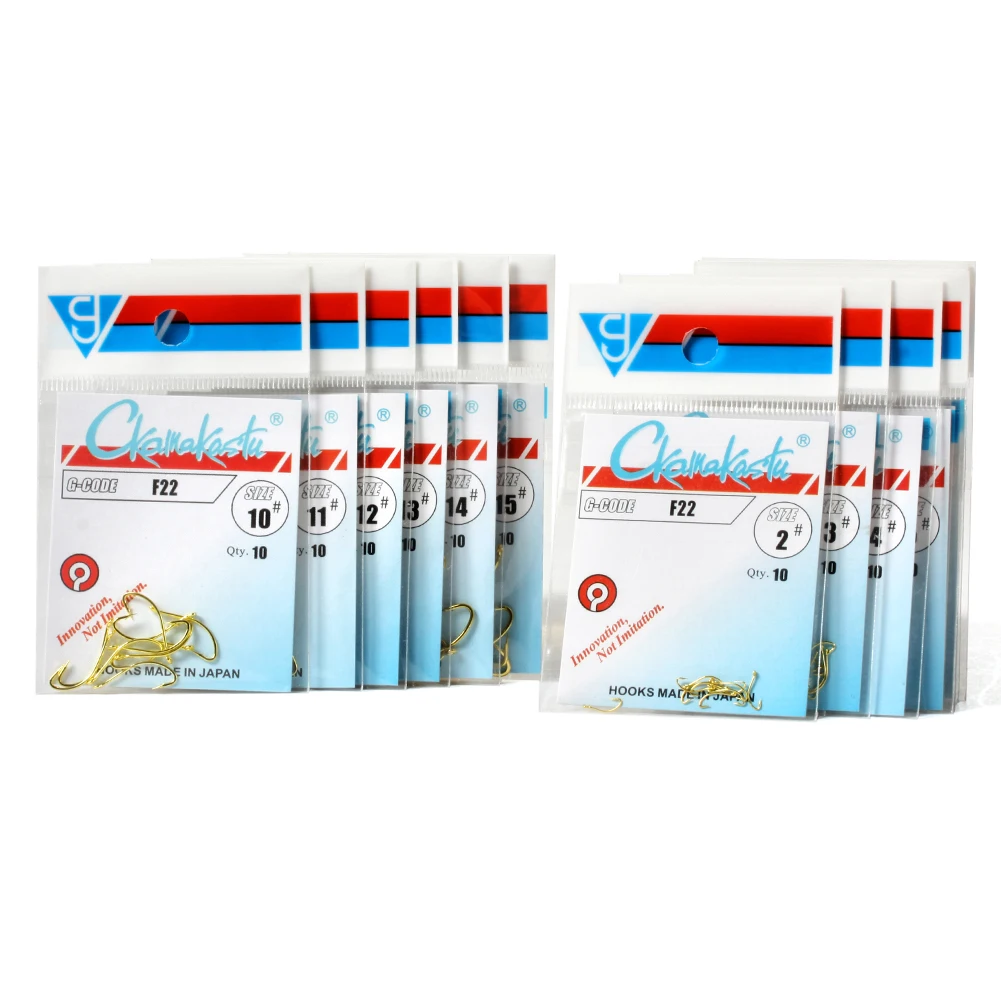 Description Picture 2 of item10Pcs/Lot F22 Golden With Ring Shark Jig Trout Stainless Steel Sickle Fishing Hooks Saltwater Catfish