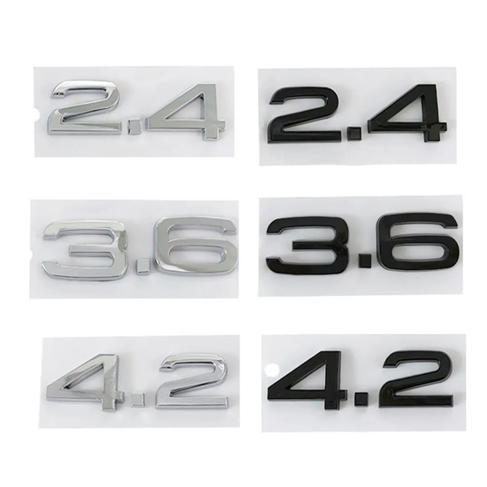 2.4 3.6 4.2 Logo Per Audi A4 B7 Tt Q5 Q7 Adesivi Laterali Parafango Auto Paraurti Posteriore Lettera Adesivi Accessori Automobilistici