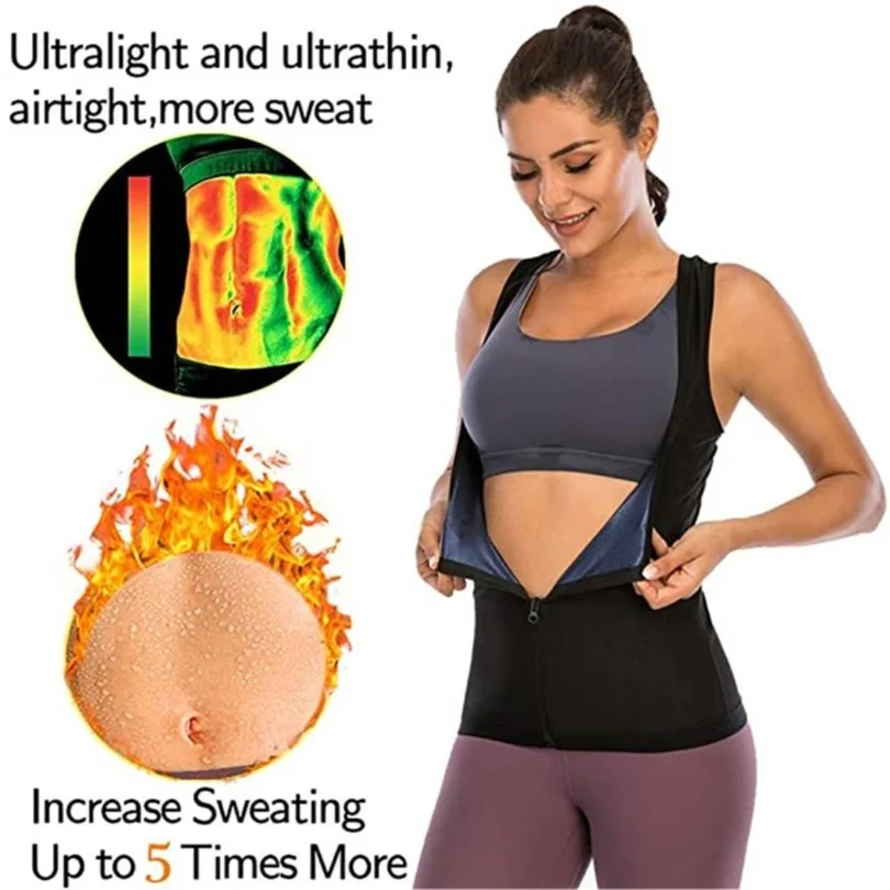 Sweat Sauna Vest Body Shapers Women Waist Trainer Slimming Tank Tops Shapewear Ladies Corset Female Fitness Workout Weight Loss