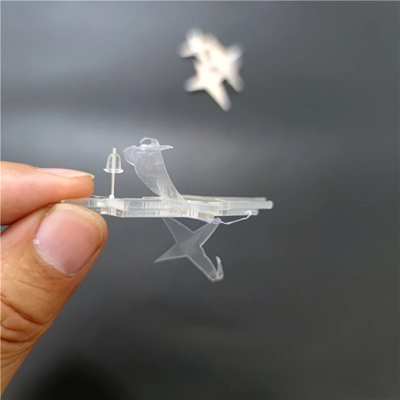 KUGUYS Acryl-Sterne-Ohrringe mit schillerndem Glanz für Damen, trendiger Schmuck, neuartige Accessoires – Detail 12