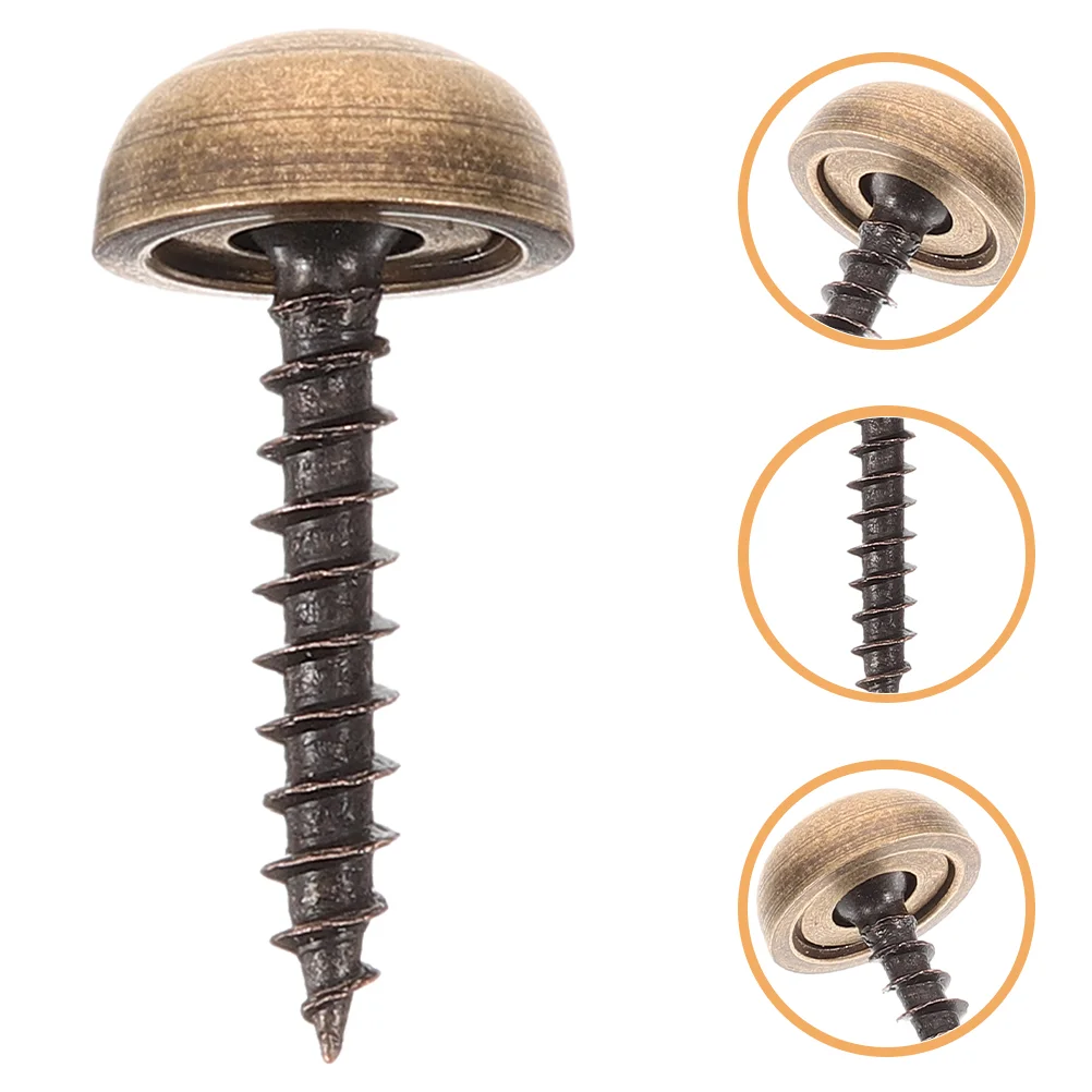 

8 Pcs Decorative Screws With Caps Self-tapping Screws Decorative Brass for Wood Cap Decorate Mirror Wall Mounting Covers Caps