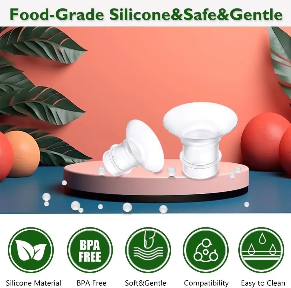 Breast Pump Accessories Silicone Flange Inserts 13/15/17/19/21mm For Breast pump Shield/Flanges Tunnel Down to Correct Size 5