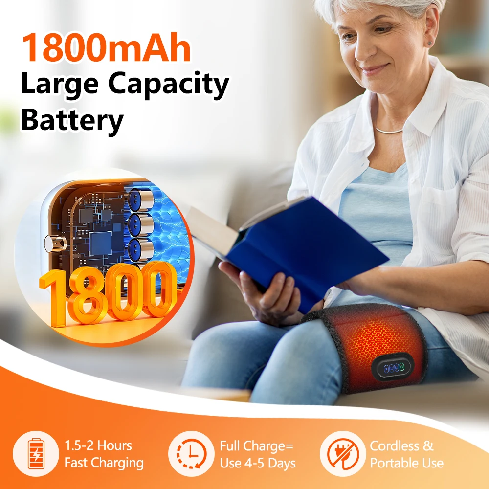 3 Mode Airbag Compresstion Leg Massager Electric 360° Air Pressure Calf Massager With Heat For Blood Circulation Fatigue Relief