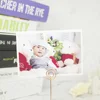 Lot 50pcs DIY Craft Wire Photo Clips Clay&Cake Accessories Memo Holders Place Card Clamp Black Gold Shiny Chrome Steel Rod 4