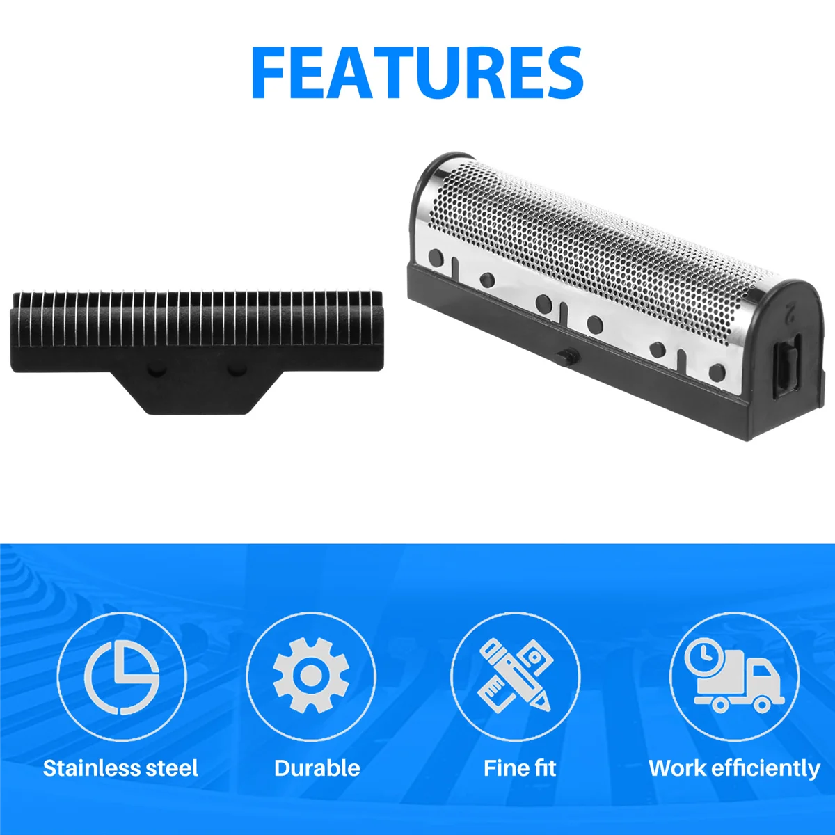 1Set Clipper Blade for Kemei Km-1102 Electric Shaver Parts Net Silver barber hair clipper blade electric shaver blades