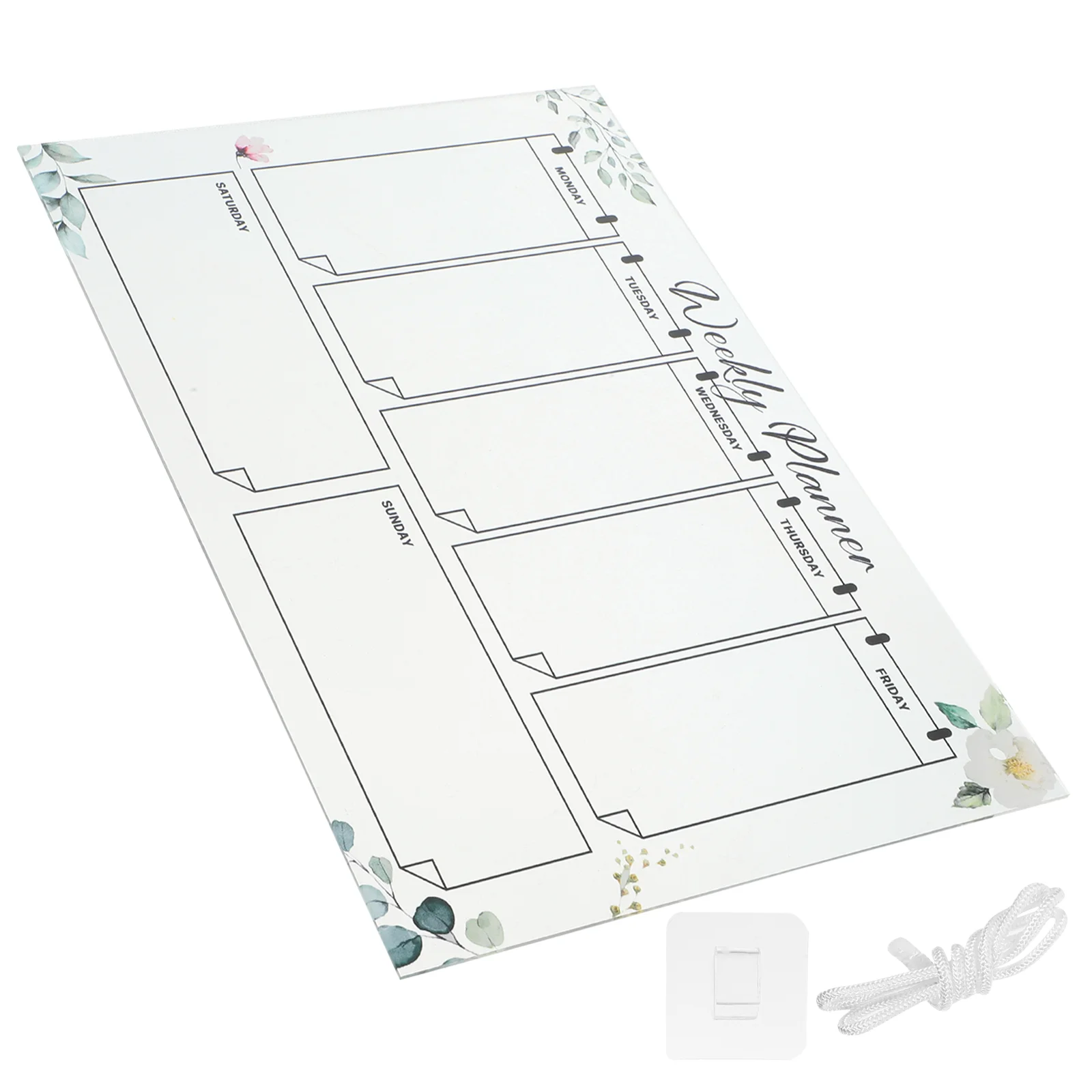 Weekly Planner Board Writing with Lanyard Whiteboards Message Recording Magnetic