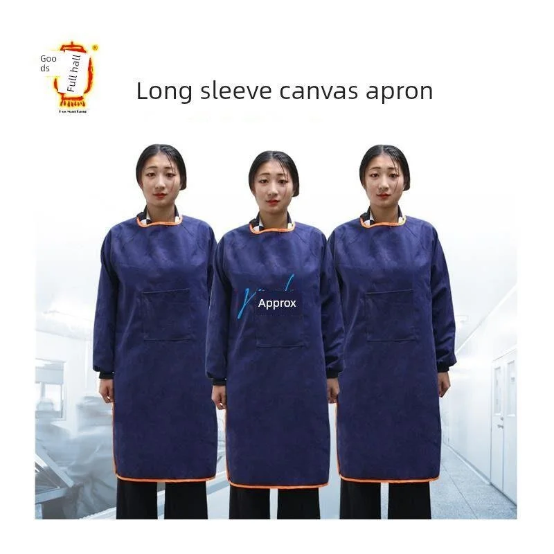 캔버스 양면 앞치마 면 전기 용접공 역방향 작업복 용접 절단 작업 보호복 방염 방진 작업복