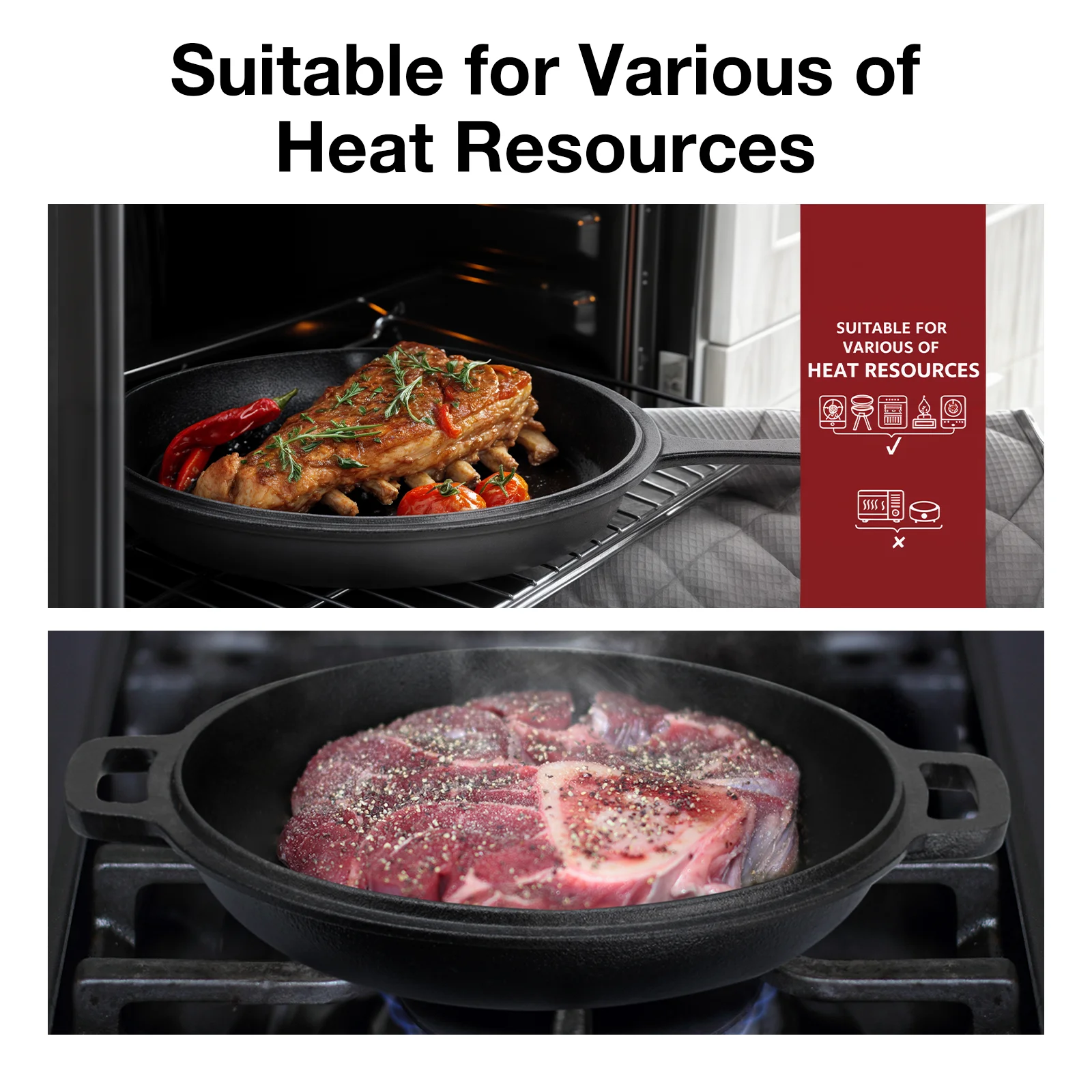 Cast Iron Dutch Oven & Skillet 6