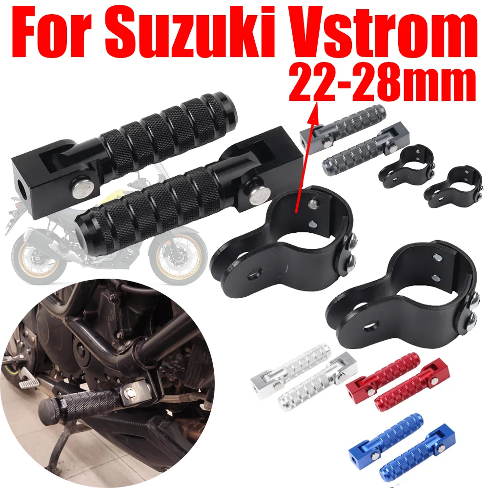 

For Suzuki Vstrom DL650 DL250 250SX DL1000 V-strom 800DE DL 650 Accessories Highway Footrest Foot Pegs Pedals Footpegs Clamps