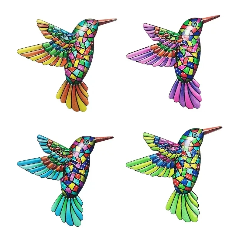Iron Art Hummingbird Home Decor Wall Art Hanging Hardware Handicraft Pendant Metal Wall Decor Garden Decoration 1pc