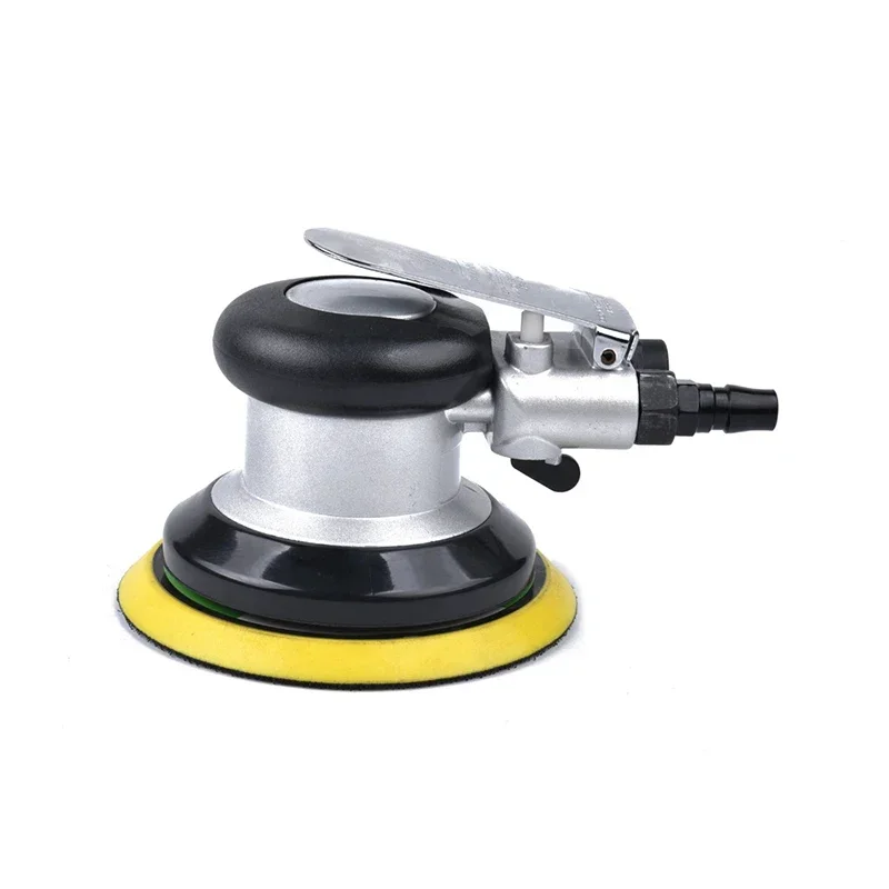 Random Orbital Sander Pneumatic Palm Sander with 5" Backing Plate, 12000RPM Power, for Wood, Composites, Metal, Car Body