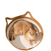 Summer Cool Pet Bed Rattan Cat Nest House Fashion Sleeping Basket Hand-woven Dog Breathable Bed Natural Plant Mat 6