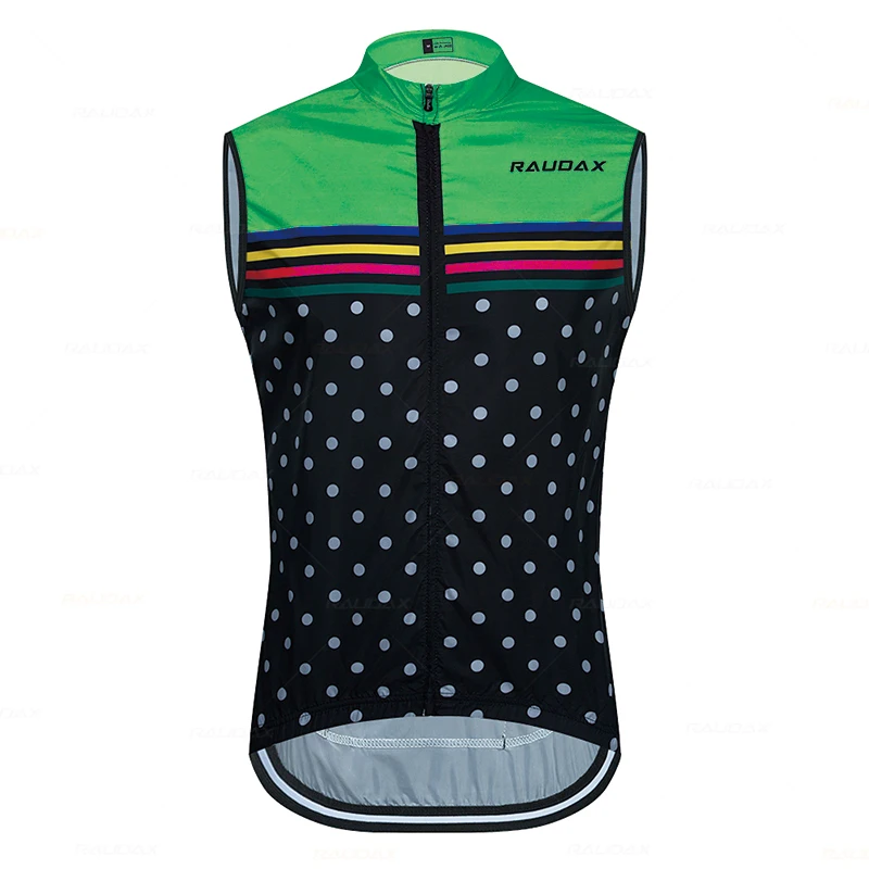 Raudax Cycling Jackets Unisex Bicycle Windproof Cycling Clothing Bike Maillot Sports Sleeveless Vest Light Thin Jerseys