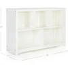 Classic Bookshelf: Children's 5 Compartment Toy, Bin, Art, Clothes and Bookcase - Wooden Playroom and Bedroom Storage Furniture 2
