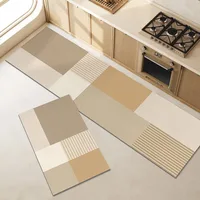 Kitchen Floor Mat Non-slip Leather Carpet Pvc Mats Waterproof Oil-proof Rug Long Strip Home decoration שטיח למטבח 주방바닥매트 2