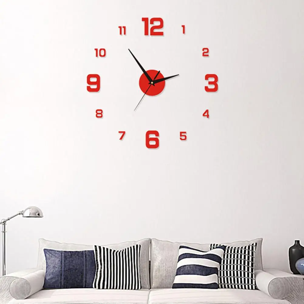 Large 3D Wall Clock Luminous Classic Wall Clocks DIY Digital Clock Stickers Silent for Home Living Room Decor 90cm