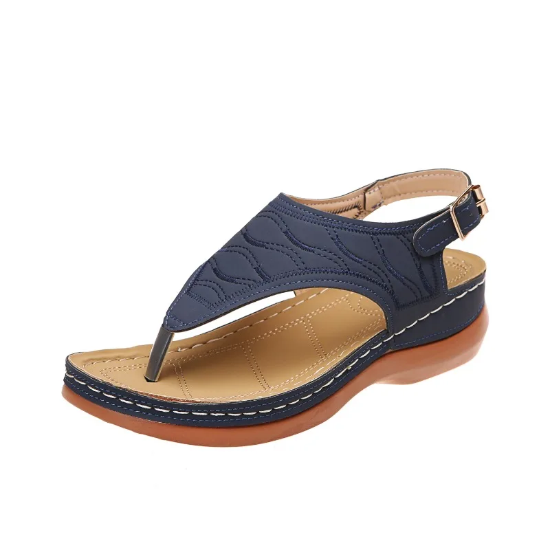 Damen-Sandalen mit Weicher Sohle, Sommer-Schuhe für Frauen, Keilabsatz-Sandalen, Strand-Pantoletten, Damen-Flip-Flops, Sommer-Sandalen – Detail 34