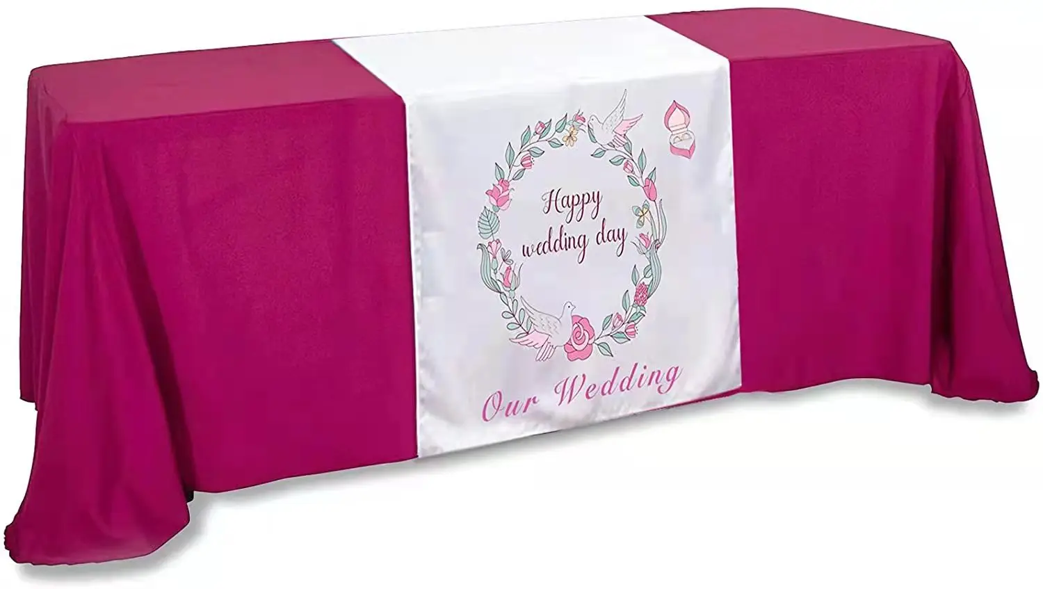 Digital Print Custom Table Runner with Business Logo or Your Text Personalized Runners customize logo dj Cloth 2