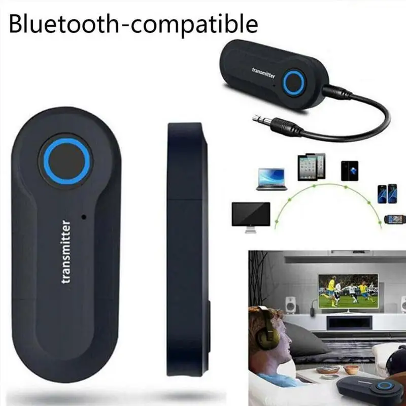 블루투스 송신기 3.5MM 잭 오디오 어댑터 PC 헤드폰 MP3 MP4 TV용 무선 블루투스 스테레오 오디오 송신기 어댑터