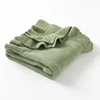 Skin-friendly Solid Color Flouncing Muslin Baby Swaddle Blankets Soft Newborn Security Blankets Knitted Infant Receiving Blanket 2
