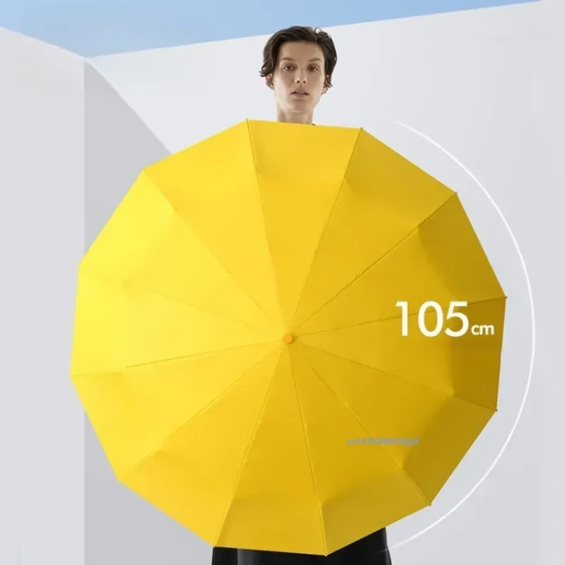 Automatic Umbrella Strong Windproof 72 Bone Sunshade Large Size Uv Protection Folding Men Women Rain Umbrella