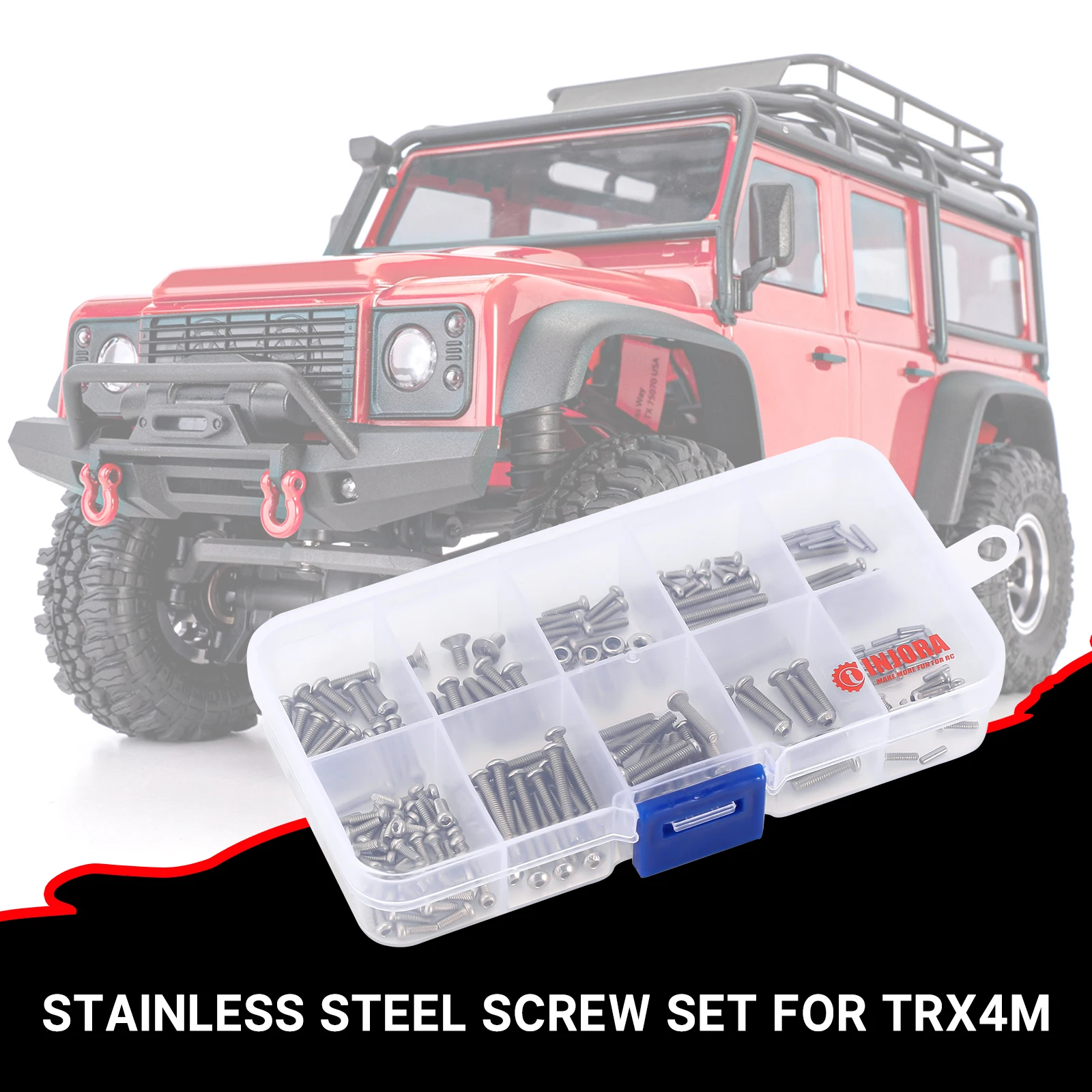 GPM R/C Scale Accessories : Simulation Stainless Steel Slip Proof Tread for TRX-4 Body Sides - 1Pr Set